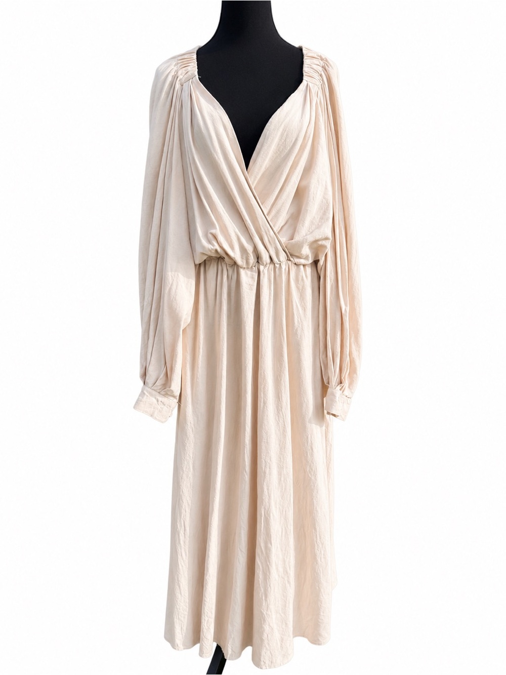 ASOS Cream Long Sleeve Maxi Dress